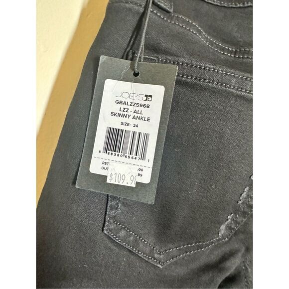 Joes Jeans Black Distressed Skinny Ankle Stretch Jeans Size 24 New - Picture 4 of 5